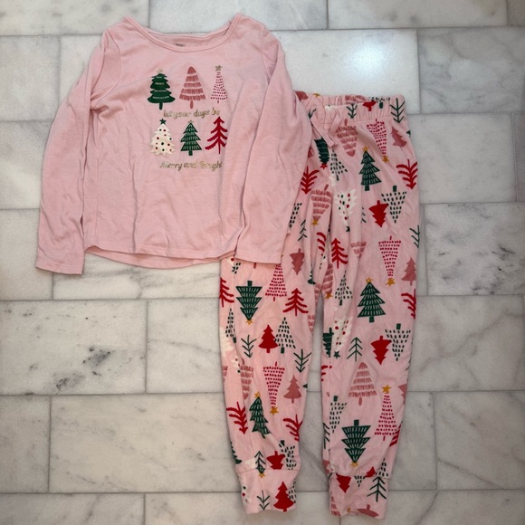 Holiday Time Other - Holiday Time Girls Pajamas with Festive Tree Design